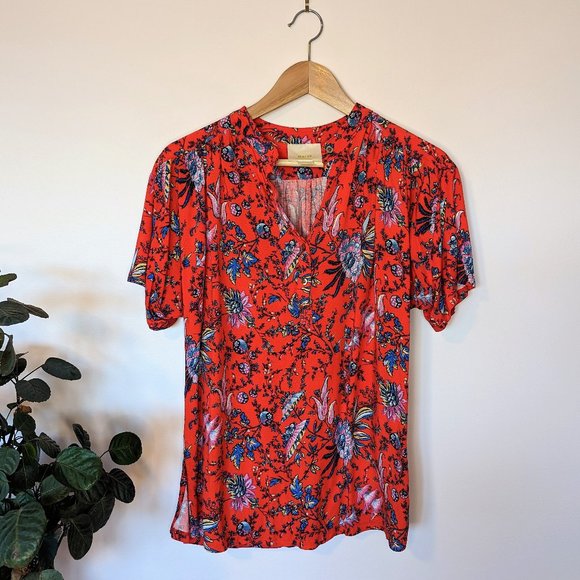 Anthropologie Maeve Windham Floral Print Tunic Top, Size S - Picture 2 of 8